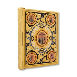 Evanghelie aurita - email - medalioane icoane - pietre rosii X24-213 / 20-107