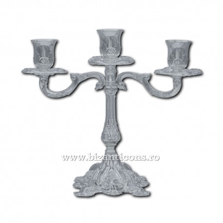 Candlestick, silver - 3 arms