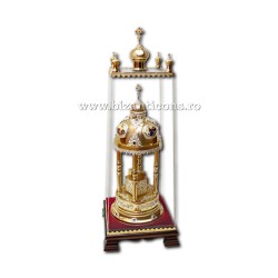 Monstrance gold and silver plated - zirconia stones AT 101-91