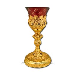 The candle of the table, the filigree - zirconia stones - gold AT 113-81
