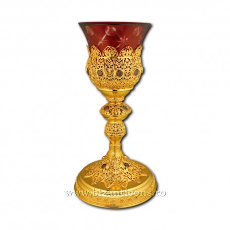 Το κερί του από το τραπέζι, το φιλιγκράν - κυβικές πέτρες zirconia - χρυσό ΣΤΟ 113-81