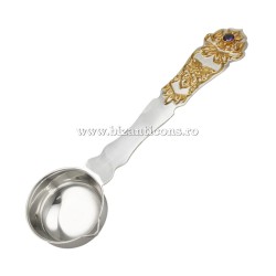 The mug's heat - golden and silvered - long handle AT 136-47