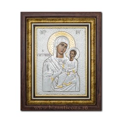 Το εικονίδιο με το ασημωμένο παναγίας Giatrisa - ο Θεραπευτής 36x44cm K700-005