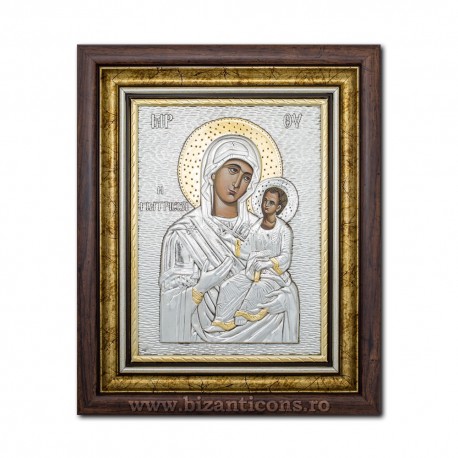 The icon with silvered our lady Giatrisa - the Healer 36x44cm K700-005