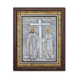 The icon with silvered - Sfantii Constantine and Elena 36x44cm K700-011
