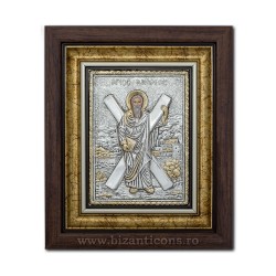 Το εικονίδιο με το ασημωμένο - Αγίου Ανδρέα του Αποστόλου - Προστάτης της Ρουμανίας, 27x32 cm-K701-118