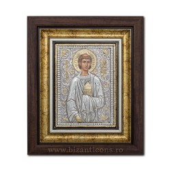 Το εικονίδιο με το ασημωμένο - το Άγιο Αρχιδιάκονος Στέφαν, 27x32 cm-K701-158