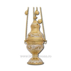 The CENSER large gilded and silvered - hand-polished S107-42SG