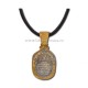 25-104SG colier ata - medalion MD - aurit si argintat 12/set