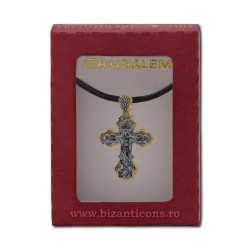 The 25-102SG the necklace that the cross - gold plated and silver-plated 12/set