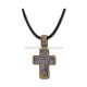 The 25-101SG the necklace that the cross - gold plated and silver-plated 12/set