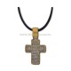 The 25-101SG the necklace that the cross - gold plated and silver-plated 12/set