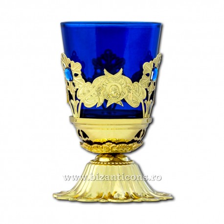 The 120-66Au-Ab, lamp table, small gold - and-gems blue-48/box