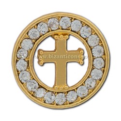 6-207 badge-the Cross + the rocks 12/set