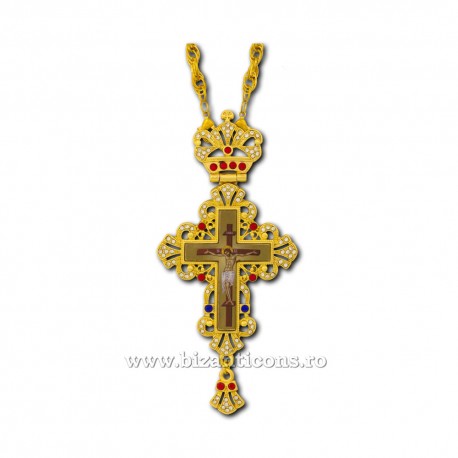 The CROSS in BUCHAREST-metal plated - stone, D 100-5