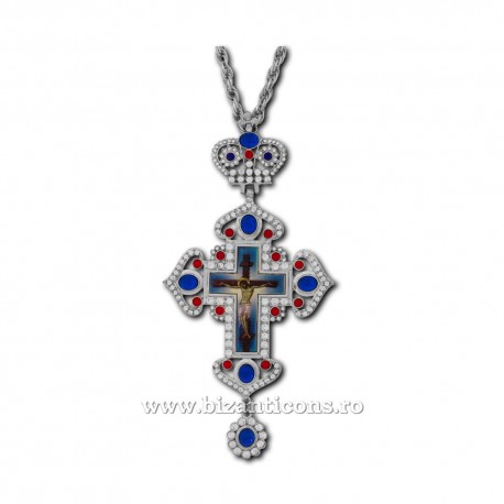 CRUCE STAVROFOR metal argintiu + email - Bizant D 100-42AG CRUCE STAVROFOR metal argintiu + email - Bizant D 100-42AG