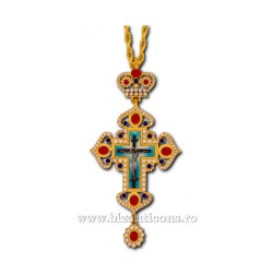 The CROSS, the HUMANS, metal gold plated + e - Byzantium D-100-42AU