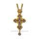 The CROSS, the HUMANS, metal gilded and silver-plated + patina - Spelling D-100-44SGP