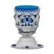 The 120-68Ag a lamp table, a small silver - enamel - stones, blue-48/box