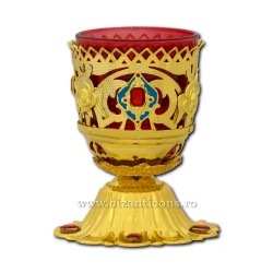 The 120-68Au-R-a lamp table, a small gold - e - rocks, red 48/case