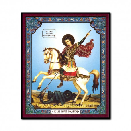 1852-010 το Εικονίδιο της ρωσικής mdf, 10x12 του Αγίου Γεωργίου