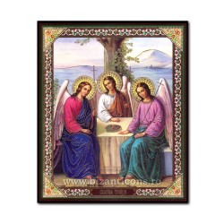 1856-215 Икона русской плиты мдф, 15x18 Святой Троицы