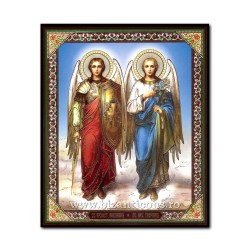 1856-713 το Εικονίδιο της ρωσικής φύλλο φίμπερ 15x18 του Αγίου Μιχαήλ, su Εκκλησία