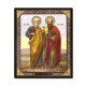 1856-723 το Εικονίδιο της ρωσικής φύλλο φίμπερ 15x18 Αγίου Πέτρου και Παύλου