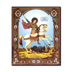 1861-010 το Εικονίδιο της ρωσικής φύλλο φίμπερ 20x24 του Αγίου Γεωργίου