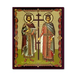 1861-011 το Εικονίδιο της ρωσικής φύλλο φίμπερ 20x24 st. Αγίου Κωνσταντίνου και Έλενα
