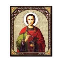 1861-023 Икона русской плиты мдф, 20x24 Святого Пантелеймона
