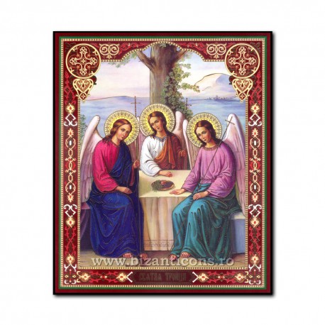 1861-215 the Icon of the Russian fiberboard 20x24 Holy Trinity