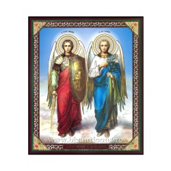 1861-713 το Εικονίδιο της ρωσικής φύλλο φίμπερ 20x24 του Αγίου Μιχαήλ, su Εκκλησία