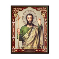 1861-724 το Εικονίδιο της ρωσικής φύλλο φίμπερ 20x24 Αγίου Ιωάννη του Βαπτιστή