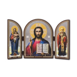 18-105 ТРИПТИХ дерево 25x16 М-Пантократор (вседержитель) 6/коробка, 60/мешок