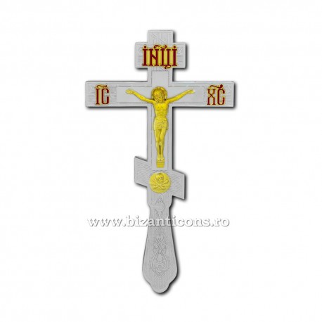 CROSS-wise to do so. 26cm - Russian - silvered and gilded - enamel red-D-101-21SG