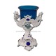 120-91Ag светильник масса серебра - - камень, голубой - голубь, 13 см (40/коробка