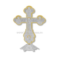 6-162 крест, металл-база, установлено золотое изваяние, и argintata 21см 60/коробка