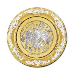 DISC gravat 25cm aurit si argintat vultur - X68-622