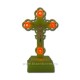 The cross in the plastic with a light - phosphor - 18,5 cm.