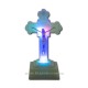 The cross in the plastic with a light phosphorus and 17.5 cm.