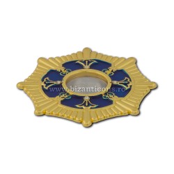 105-10AB κιβώτιο Αγίου Τέθηκε νήμα - golden - σμάλτο - μπλε, 7x1,2 cm-10/ - σύνολο