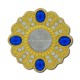 105-11they έχουν ως β κιβώτιο Αγίου Τέθηκε νήμα, χρυσές πέτρες, μπλε - 4,5x1,2 cm-10/ - σύνολο