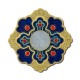105-12AB κιβώτιο Αγίου Τέθηκε νήμα - golden - σμάλτο - μπλε, 7x1,2 cm-10/ - σύνολο