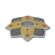 105-16SG caseta Sf. Moaste cu filet - auriu + argintiu - 7,5x1,2cm 10/set