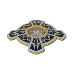 105-17AB κιβώτιο Αγίου Τέθηκε νήμα - golden - σμάλτο - μπλε, 7x1,2 cm-10/ - σύνολο