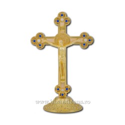 6-106 cross metal golden enamel + stones 15 - base 100/box