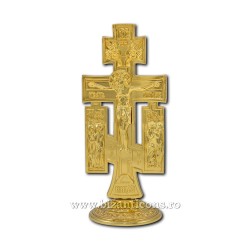 6-141Au крест из металла на основе - золотистый, 13 см, 100/box