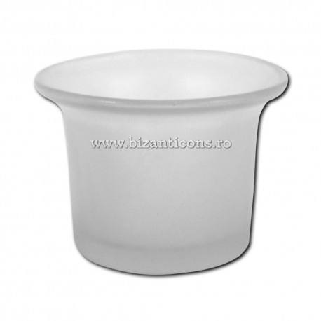 39-2 ποτήρια αναθηματικό κερί - μικρό-MATTE white-210/κιβώτιο