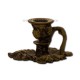 The 52-151Br candle holders, small - leaf, 3x5,5 cm bronze metal